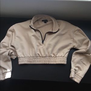 Forever 21 nude color crop top sweater